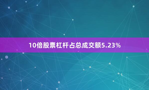 10倍股票杠杆占总成交额5.23%